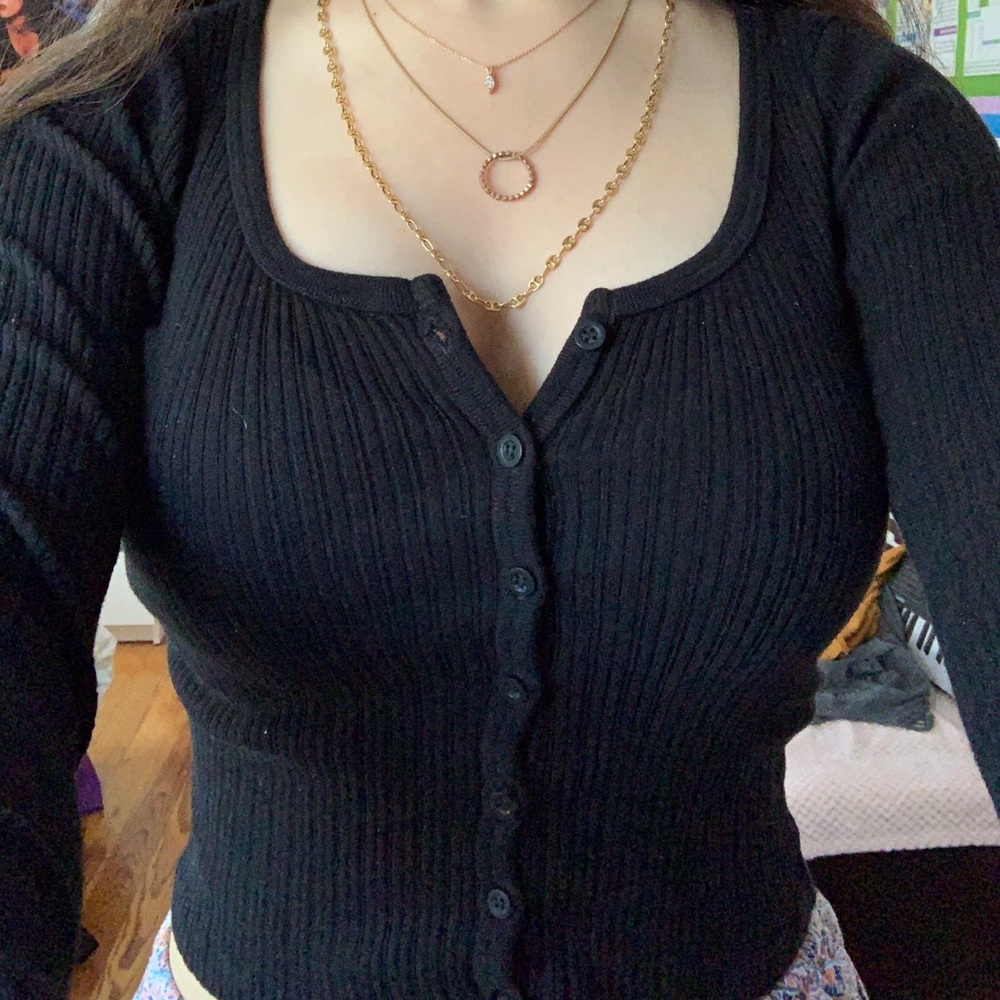 solid black brandy melville top